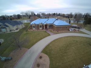 New roof being installed